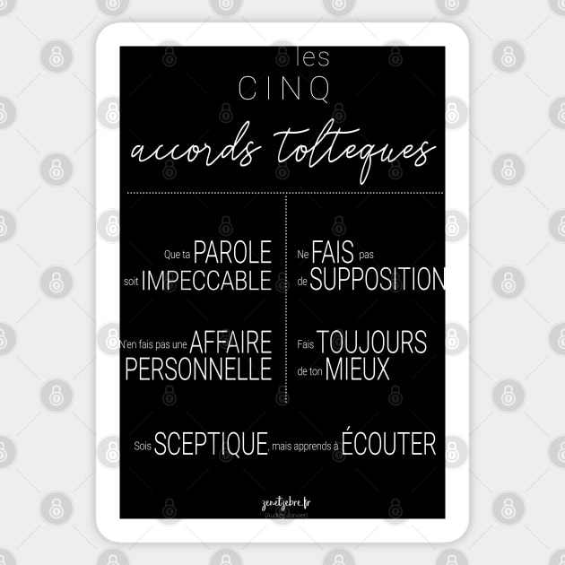 Poster of Toltec agreements n ° 2 Sticker by AudreyJanvier